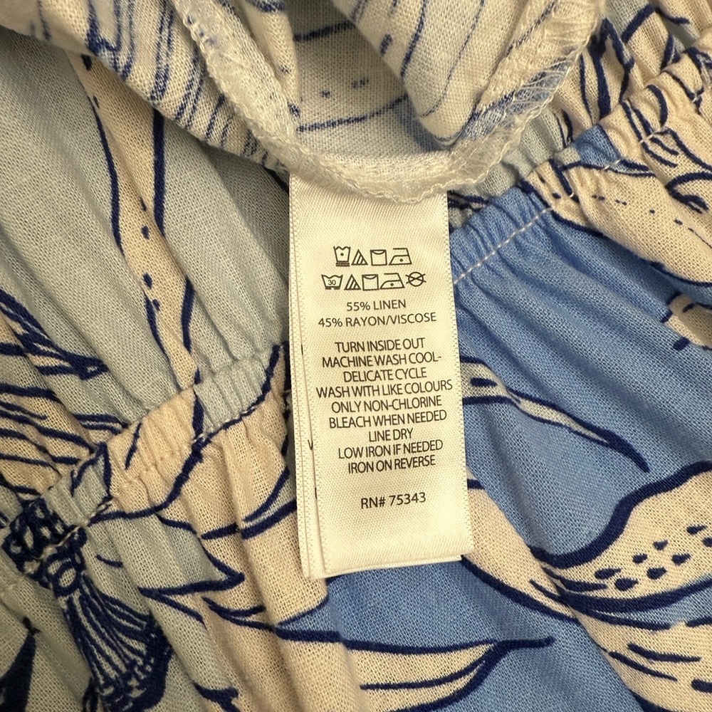 Halston Sky Blue and White Floral Maxi Dress size XS - Picture 5 of 7
